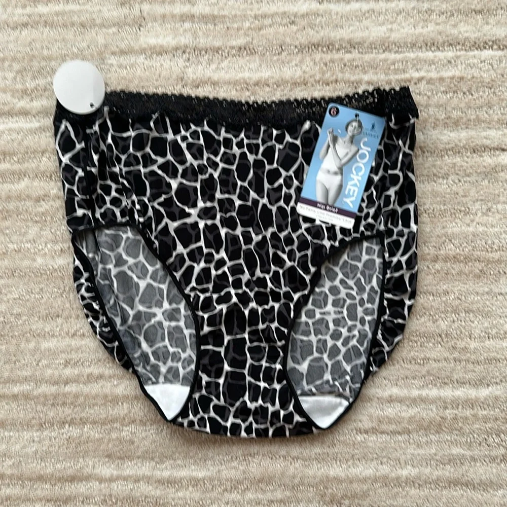 3 pairs of Jockey Panties Hip Brief, Hi-Cut, Boy Leg High-Waisted Briefs Size 6